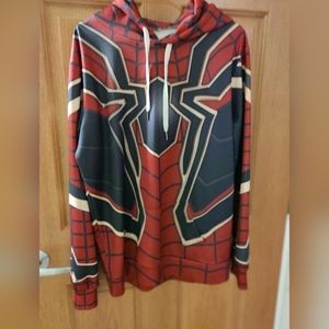 Men's L/XL Spiderman Pullover Hoodie Sweatshirt